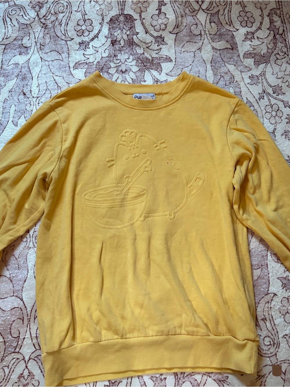 Pusheen Mustard Yellow Crewneck Sweatshirt